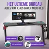 Avalo Gaming Bureau - 120x60x73 CM - Game Desk Met LED Productafbeelding-voorbeeld 2