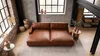 KAWOLA Big Sofa MARLIN Lederfaserstoff cognac Produktbild-Vorschau 4