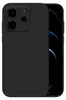 A black phone case is shown with a portion of the phone screen visible. Produktbild-Vorschau