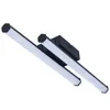 A modern black LED ceiling light with two hexagonal tubes. Podgląd zdjęcia produktu