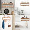 HOMCOM Wandgarderobe Garderobe mit Haken Wandmontage Produktbild-Vorschau 7
