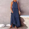 ASKSA Damen Langes Kleid Sommer Big Swing Strandkleid y Náhled obrázku produktu 5
