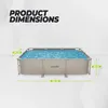 VirtuFit Rechteckpool 300×210×66 cm Beige mit Filterpumpe Produktbild-Vorschau 9