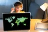 MuchoWow® Laptop Aufkleber Sticker Cover Weltkarte - Grün - Produktbild-Vorschau 3