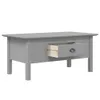 Design New Couchtisch BODO Grau 100x55x46 cm Massivholz Produktbild-Vorschau 2