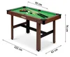 Billardtisch 122 x 61 x 76 cm NS-807 dunkelbraun Produktbild-Vorschau 3