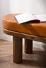 FineBuy gepolsterte Sitzbank 140 cm Massivholz Echtleder - Produktbild-Vorschau 5