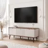 NAVANI TV-Lowboard 130 cm avec façade striée Voir les images du produit 1