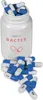 A white bottle filled with blue and white capsules, with more capsules scattered around the base. Produktbild-Vorschau
