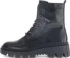 A black lace-up boot with a thick sole, shown from the side against a white background. Náhled obrázku produktu