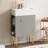 A bathroom vanity with a sink and storage is shown against a neutral wall. Anteprima dell’immagine prodotto