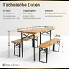 Bierzeltgarnitur WIESN klein 3-teilig klappbar | 1x Tisch & Produktbild-Vorschau 3