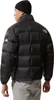A person wearing a black beanie and a black puffer jacket, shown from the back. Produktbild-Vorschau