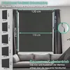 A diagram showing the dimensions of a retractable awning, with smaller images of different sizes of the awning on the left. Náhľad obrázku produktu