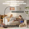 HOMCOM Stehlampe Wohnzimmer Stehleuchte mit Lampenschirm Produktbild-Vorschau 4