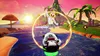Sandy Cheeks from SpongeBob SquarePants is shown jumping out of a kart with a ring of light around her, in a racing game environment. Náhled obrázku produktu