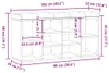 vidaXL Panca per scarpe in legno vecchio 102x32x50 cm Anteprima dell’immagine prodotto 6