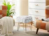 Theo Cleo Moderner Velvet Kosmetik Hocker, Quadratisch Produktbild-Vorschau 6