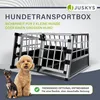 Juskys Alu Hunde-Transportbox L-X - 89x70x51 cm – Auto Produktbild-Vorschau 2
