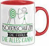 Bogenschützin Geschenk Tasse Becher Die Frau Die Allen Kann Produktbild-Vorschau 1