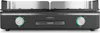 A front view of a black Medion LIFE tabletop grill with dual-zone plates. Produktbild-Vorschau