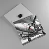 Wanduhr - Quadrat - Glasuhr - Flugzeug Retro Flugzeug - Produktbild-Vorschau 2
