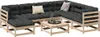 vidaXL 8-tlg. Garten-Sofagarnitur Massivholz Kiefer Produktbild-Vorschau 2