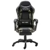 vidaXL Gaming-Stuhl mit Fußstütze Schwarz und Tarnmuster Produktbild-Vorschau 1