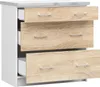 Armadio da Cucina LIMA S80cm con 3 Cassetti Bianco/Dąb Anteprima dell’immagine prodotto 2