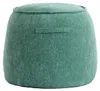 Pouf SIBIU rond en tissu vert – Ø50x40 cm Voir les images du produit 1