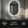 Spiegel mit Beleuchtung 80x180 cm Bianca - Vertikal Oval Produktbild-Vorschau 1