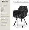 tectake® Drehbarer Samt-Armlehnstuhl Lucia gepolstert, mit Produktbild-Vorschau 5