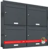 4er Briefkasten Anlage Unterputz Montage RAL 7016 Anthrazit Produktbild-Vorschau 1