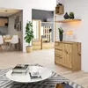 Kommode AKORD JERRY Eiche Artisan 80 cm Tür 3 Schubladen 2 Produktbild-Vorschau 7
