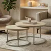 TOURS Couchtischset 2er Set rund, Cappuccino - Produktbild-Vorschau 1