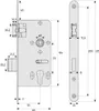 Serratura da infilare ABUS PZ2 universal S per porte piane Anteprima dell’immagine prodotto 2