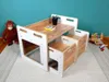 Stolek se 2 židlemi 3v1 bílý/dub montessori Náhled obrázku produktu 3