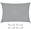 Sonnensegel PES Rechteck 2,5x4 hellgrau Polyester 160g/m² Produktbild-Vorschau 1