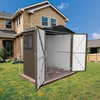 HOMAVO Gerätehaus Metall mit Pultdach, Gartenhaus Metall Produktbild-Vorschau 5