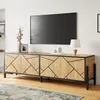 Merax TV Lowboard mit 4 Türen, TV Board mit geometrisches Produktbild-Vorschau 3