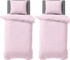 4 teilige Uni Bettwäsche 135x200 cm Rosa Einfarbig Produktbild-Vorschau 1
