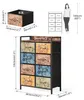 Mondeer Kommode Schubladenschrank mit 8 Blumenstoff Produktbild-Vorschau 7