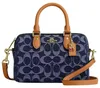Dámská kabelka Coach Mini Rowan, crossbody model, v modré Náhled obrázku produktu 1