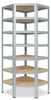 shelfplaza HOME 230x60x30 cm Eckregal in verzinkt mit 7 Produktbild-Vorschau 1