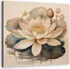 Leinwandbild Blumen Lilien Botanik 60x60 Feeby Beige bild Produktbild-Vorschau 1