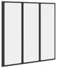 vidaXL Duschwand Schwarz 120 x 2 x 117 cm Aluminium und PP Produktbild-Vorschau 1