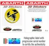 Abarth 3D Aufkleber Offizielle gelber Skorpion, Durchmesser Produktbild-Vorschau 4