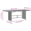 Möbel Gartentisch mit Glasplatte Schwarz 190x80x75 cm Poly Produktbild-Vorschau 10