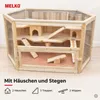 Melko Clapier pour petits animaux Cage en bois pour Voir les images du produit 14