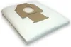 A white vacuum cleaner bag with a brown cardboard attachment lies on a white surface. Anteprima dell’immagine prodotto
